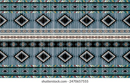 Navajo tribal vector seamless pattern. Native American ornament. Ethnic South Western decor style. Boho geometric ornament. Vector seamless pattern. Mexican blanket, rug. Woven carpet illustration