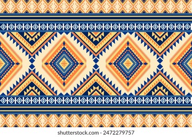 Navajo tribal vector seamless pattern. Native American ornament. Ethnic South Western decor style. Boho geometric ornament. Vector seamless pattern.