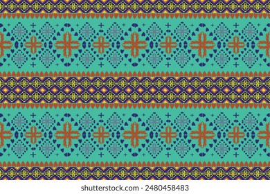 Navajo tribal vector seamless pattern. Native American ornament. Ethnic South Western decor style. Boho geometric ornament. Vector seamless pattern. Mexican blanket, rug. Woven carpet illustration