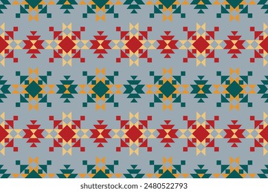 Navajo tribal vector seamless pattern. Native American ornament. Ethnic South Western decor style. Boho geometric ornament. Vector seamless pattern. Mexican blanket, rug. Woven carpet.