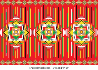 Navajo tribal vector seamless pattern. Native American ornament. Ethnic South Western decor style. Boho geometric ornament. Vector seamless pattern. Mexican blanket, rug. Woven carpet illustration