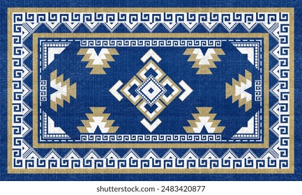 Navajo tribal vector seamless pattern. Native American ornament. Ethnic South Western decor style. Boho geometric ornament. Vector seamless pattern. Mexican blanket, rug. Woven carpet illustration