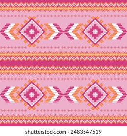 Navajo tribal vector seamless pattern. Native American ornament. Ethnic South Western decor style. Boho geometric ornament. Vector seamless pattern. Mexican blanket, rug. Woven carpet illustration.