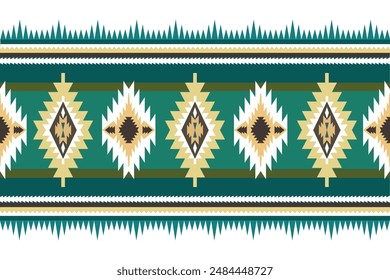 Navajo tribal vector seamless pattern. Native American ornament. Ethnic South Western decor style. Boho geometric ornament. Vector seamless pattern. Mexican blanket, rug. Woven carpet illustration