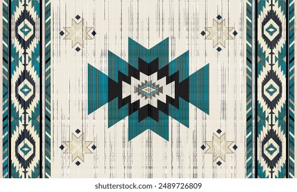 Navajo tribal vector seamless pattern. Native American ornament. Ethnic South Western decor style. Boho geometric ornament. Vector seamless pattern. Mexican blanket, rug. Woven carpet illustration