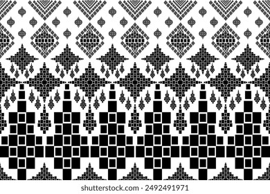 Navajo tribal vector seamless pattern. Native American ornament. Ethnic South Western decor style. Boho geometric ornament. Vector seamless pattern. Mexican blanket, rug. Woven carpet illustration