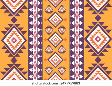 Navajo tribal vector seamless pattern. Native American ornament. Ethnic South Western decor style. Boho geometric ornament. Vector seamless pattern. Mexican blanket, rug. Woven carpet