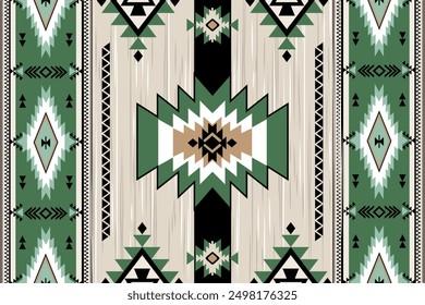 Patrón sin costuras de Vector tribal navajo. Ornamento nativo americano. Estilo étnico de decoración suroeste. Adorno geométrico boho. Patrón sin fisuras de Vector. Manta mexicana, alfombra. Ilustración de alfombra tejida