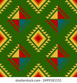 Patrón sin costuras de Vector tribal navajo. Ornamento nativo americano. Estilo étnico de decoración suroeste. Adorno geométrico boho. Patrón sin fisuras de Vector. Manta mexicana, alfombra. Ilustración de alfombra tejida