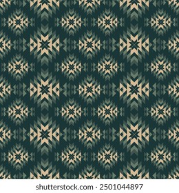 Navajo tribal vector seamless pattern. Native American ornament. Ethnic South Western decor style. Boho geometric ornament. Vector seamless pattern. Mexican blanket, rug. Woven carpet.