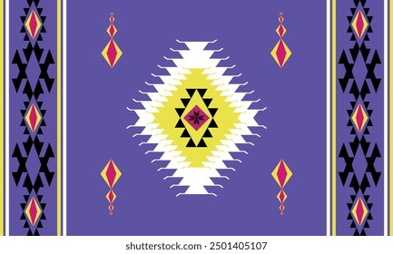 Navajo tribal vector seamless pattern. Native American ornament. Ethnic South Western decor style. Boho geometric ornament. Vector seamless pattern. Mexican blanket, rug. Woven carpet illustration