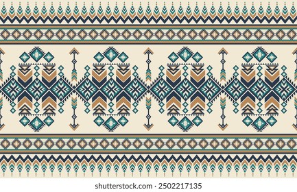 Navajo tribal vector seamless pattern. Native American ornament. Ethnic South Western decor style. Boho geometric ornament. Vector seamless pattern. Mexican blanket, rug. Woven carpet illustration