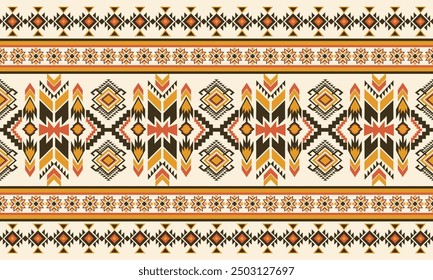 Navajo tribal vector seamless pattern. Native American ornament. Ethnic South Western decor style. Boho geometric ornament. Vector seamless pattern. Mexican blanket, rug. Woven carpet illustration