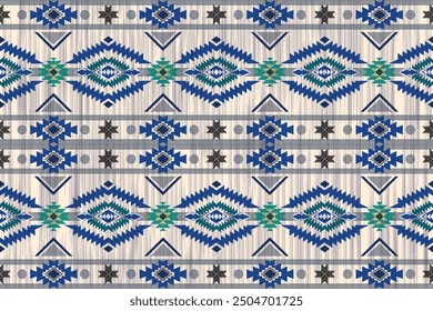 Navajo tribal vector seamless pattern. Native American ornament. Ethnic South Western decor style. Boho geometric ornament. Vector seamless pattern. Mexican blanket, rug. Woven carpet illustration