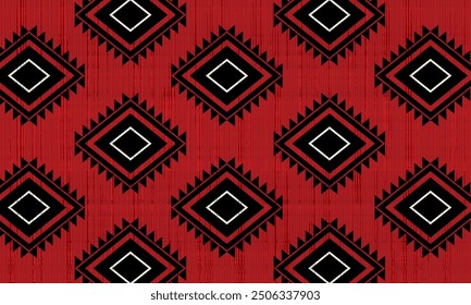 Navajo tribal vector seamless pattern. Native American ornament. Ethnic South Western decor style. Boho geometric ornament. Vector seamless pattern. Mexican blanket, rug. Woven carpet illustration	
