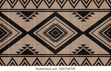 Navajo tribal vector seamless pattern. Native American ornament. Ethnic South Western decor style. Boho geometric ornament. Vector seamless pattern. Mexican blanket, rug. Woven carpet illustration	