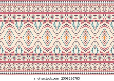 Navajo tribal vetor padrão sem emenda. Ornamento nativo americano. Estilo de decoração étnica do sudoeste. Ornamento geométrico boho. Padrão sem emenda do vetor. Cobertor mexicano, tapete. Ilustração de tapete tecido