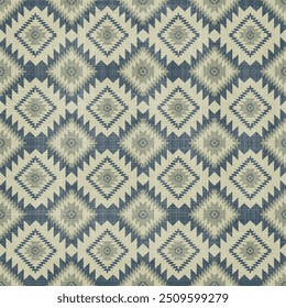 Navajo tribal vector seamless pattern. Native American ornament. Ethnic South Western decor style. Boho geometric ornament. Vector seamless pattern. Mexican blanket, rug. Woven carpet illustrat