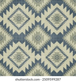 Navajo tribal vector seamless pattern. Native American ornament. Ethnic South Western decor style. Boho geometric ornament. Vector seamless pattern. Mexican blanket, rug. Woven carpet illustrat