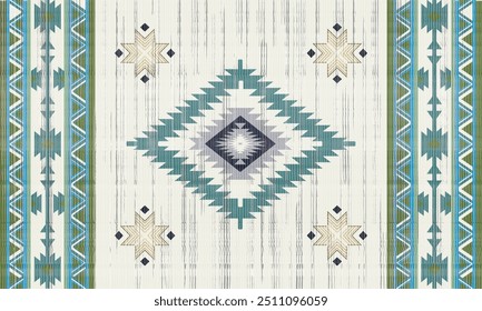 Navajo tribal vector seamless pattern. Native American ornament. Ethnic South Western decor style. Boho geometric ornament. Vector seamless pattern. Mexican blanket, rug. Woven carpet illustration