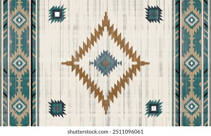 Navajo tribal vector seamless pattern. Native American ornament. Ethnic South Western decor style. Boho geometric ornament. Vector seamless pattern. Mexican blanket, rug. Woven carpet illustration