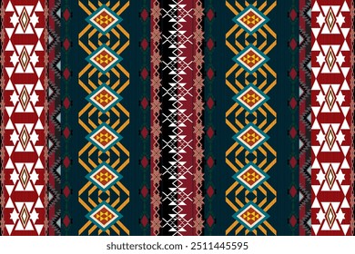 Navajo tribal vetor padrão sem emenda. Ornamento nativo americano. Estilo de decoração étnica do sudoeste. Ornamento geométrico boho. Padrão sem emenda do vetor. Cobertor mexicano, tapete. Ilustração de tapete tecido