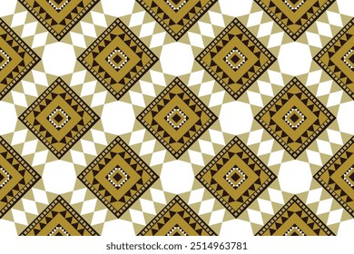 Navajo tribal vector seamless pattern. Native American ornament. Ethnic South Western decor style. Ikat Boho geometric ornament. Vector seamless pattern. Mexican blanket, rug. Woven carpet