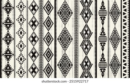 Navajo tribal vector seamless pattern. Native American ornament. Ethnic South Western decor style. Boho geometric ornament. Vector seamless pattern. Mexican blanket, rug. Woven carpet illustration