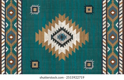 Navajo tribal vector seamless pattern. Native American ornament. Ethnic South Western decor style. Boho geometric ornament. Vector seamless pattern. Mexican blanket, rug. Woven carpet illustration