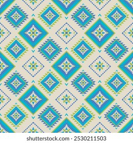 Navajo tribal vector seamless pattern. Native American ornament. Ethnic South Western decor style. Boho geometric ornament. Vector seamless pattern. Mexican blanket, rug. Woven carpet illustration