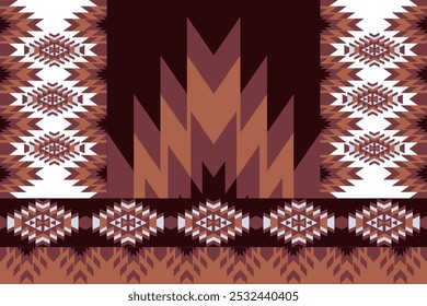 Navajo tribal vector seamless pattern. Native American ornament. Ethnic South Western decor style. Boho geometric ornament.