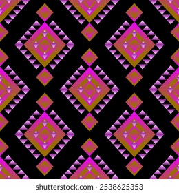 Navajo tribal vetor padrão sem emenda. Estilo de decoração étnica do sudoeste. Ornamento geométrico boho. Vetor padrão sem emenda.ilustração,vetor, fundo,design, floral, abstrato, decoração, sem emenda