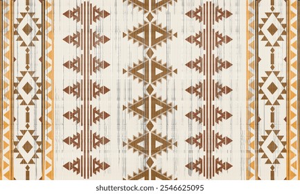 Navajo tribal vector seamless pattern. Native American ornament. Ethnic South Western decor style. Boho geometric ornament. Vector seamless pattern. Mexican blanket, rug. Woven carpet illustration