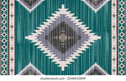 Navajo tribal vector seamless pattern. Native American ornament. Ethnic South Western decor style. Boho geometric ornament. Vector seamless pattern. Mexican blanket, rug. Woven carpet illustration