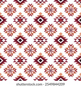 Navajo tribal vector seamless pattern. Native American ornament. Ethnic South Western decor style. Boho geometric ornament. Vector seamless pattern. Mexican blanket, rug. Woven carpet illustration