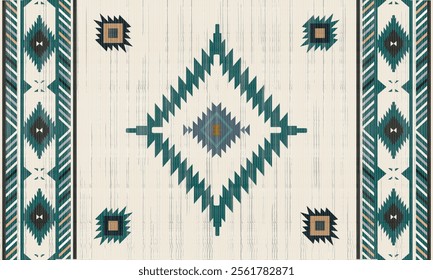 Navajo tribal vector seamless pattern. Native American ornament. Ethnic South Western decor style. Boho geometric ornament. Vector seamless pattern. Mexican blanket, rug. Woven carpet illustration