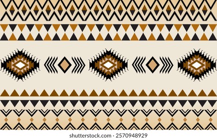 Navajo tribal vector seamless pattern. Native American ornament. Ethnic South Western decor style. Boho geometric ornament. Vector seamless pattern. Mexican blanket, rug. Woven carpet illustration
