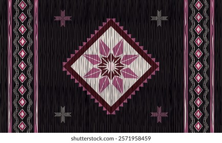Navajo tribal vector seamless pattern. Native American ornament. Ethnic South Western decor style. Boho geometric ornament. Vector seamless pattern. Mexican blanket, rug. Woven carpet illustration
