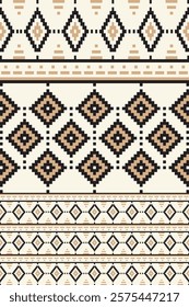 Navajo tribal vector seamless pattern. Native American ornament. Ethnic South Western decor style. Boho geometric ornament. Vector seamless pattern. Great for fabric, textile, carpet