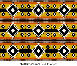 Navajo tribal vector seamless pattern. Ethnic South Western decor style. Boho geometric ornament. Vector seamless pattern. Mexican blanket, rug. Woven carpet illustration.