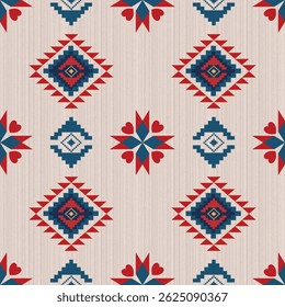 Navajo tribal vector seamless pattern. Native American ornament. Ethnic South Western decor style. Boho geometric ornament. Vector seamless pattern. Mexican  Style de décoration ethnique sud-ouest. 