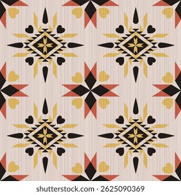 Navajo tribal vetor padrão sem emenda. Ornamento nativo americano. Estilo de decoração étnica do sudoeste. Ornamento geométrico boho. Padrão sem emenda do vetor. Estilo mexicano de decoração étnica sud-ouest. 