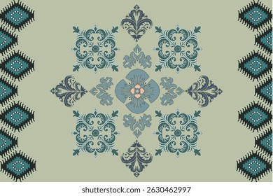 Navajo tribal vector seamless pattern. Native American ornament. Ethnic South Western decor style. Boho geometric ornament. Vector seamless pattern. Mexican blanket, rug. Woven carpet illustration