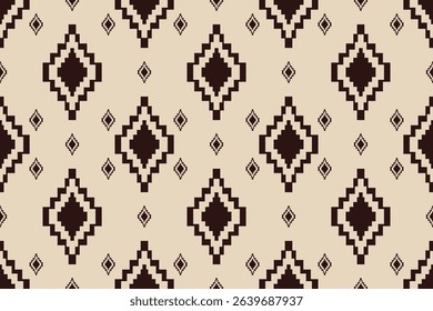 Navajo tribal vector seamless pattern. Native American ornament. Ethnic South Western decor style. Boho geometric ornament. Vector seamless pattern. Mexican blanket, rug. Woven carpet illustration