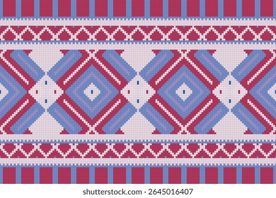 Navajo tribal vector seamless pattern. Native American ornament. Ethnic South Western decor style. Boho geometric ornament. Vector seamless pattern. Mexican blanket, rug. Woven carpet illustration