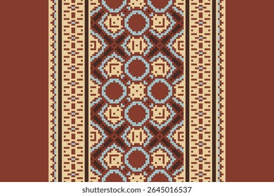 Navajo tribal vector seamless pattern. Native American ornament. Ethnic South Western decor style. Boho geometric ornament. Vector seamless pattern. Mexican blanket, rug. Woven carpet illustration