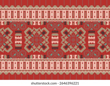 Navajo tribal vector seamless pattern. Native American ornament. Ethnic South Western decor style. Boho geometric ornament. Vector seamless pattern. Mexican blanket, rug. Woven carpet illustration