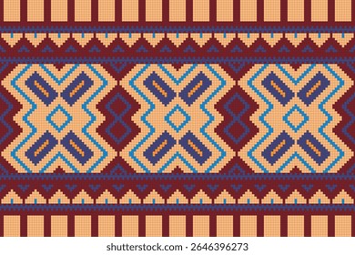 Navajo tribal vector seamless pattern. Native American ornament. Ethnic South Western decor style. Boho geometric ornament. Vector seamless pattern. Mexican blanket, rug. Woven carpet illustration