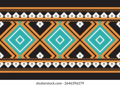 Navajo tribal vector seamless pattern. Native American ornament. Ethnic South Western decor style. Boho geometric ornament. Vector seamless pattern. Mexican blanket, rug. Woven carpet illustration
