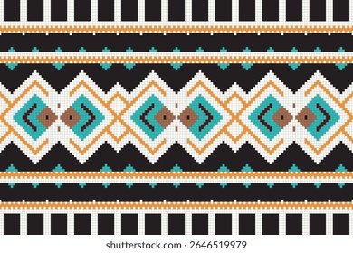 Navajo tribal vector seamless pattern. Native American ornament. Ethnic South Western decor style. Boho geometric ornament. Vector seamless pattern. Mexican blanket, rug. Woven carpet illustration